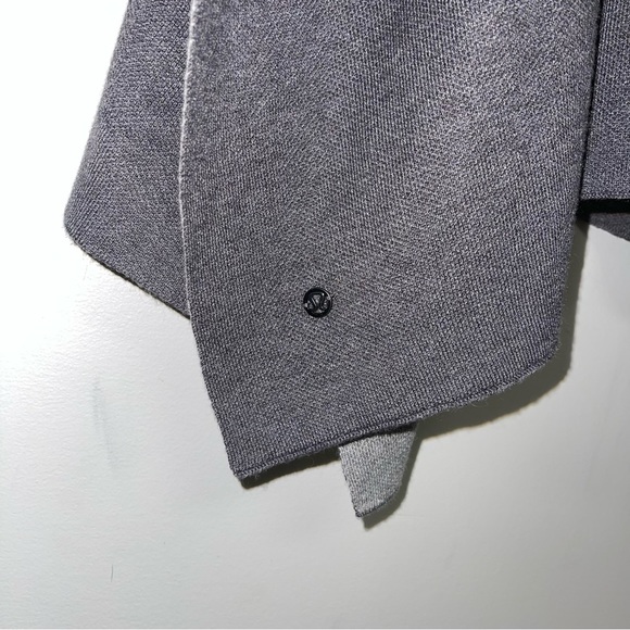 Lululemon After Asana Wrap One Size Fits Most Medium Dark Grey  Cashmere Blend - Picture 13 of 14